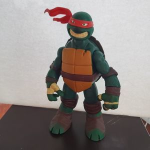 TMNT Teenage Mutant Ninja Turtles 2012 Viacom 10" Raphael Action Figure  Clean